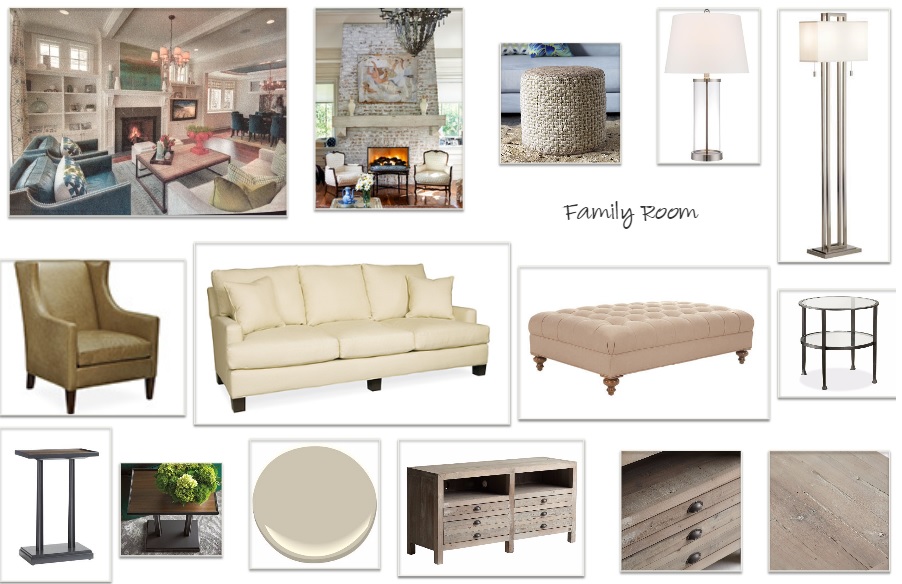 Family Room Inspiration Board