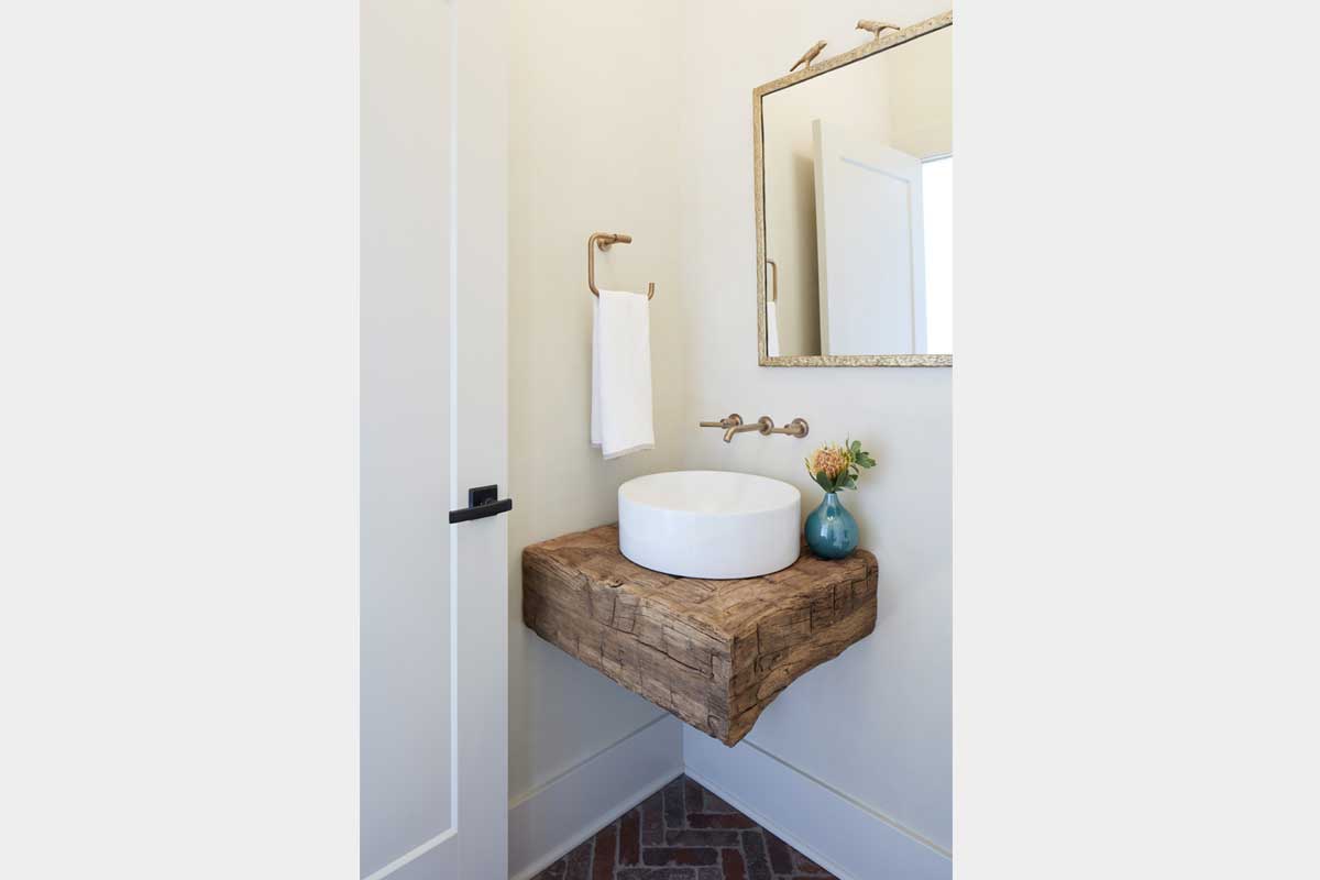 Powder-Room-Design-with-Rustic-Sink