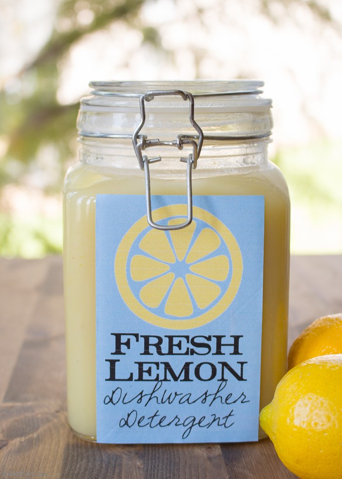 Homemade Lemon Dishwasher Detergent