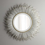 White "Porcupine Quill" Mirror