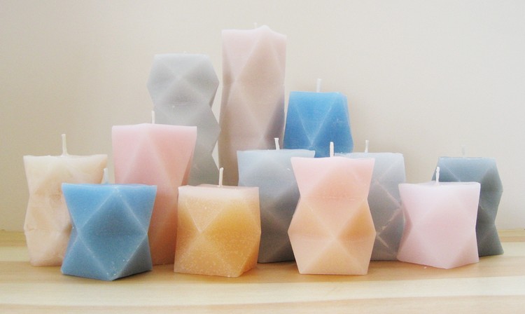 Geometric DIY candles