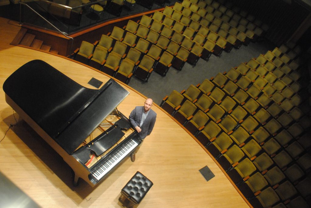 Andre Weker in Leshowitz Hall at Montclair State University