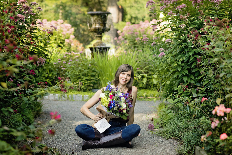 blooms in hand