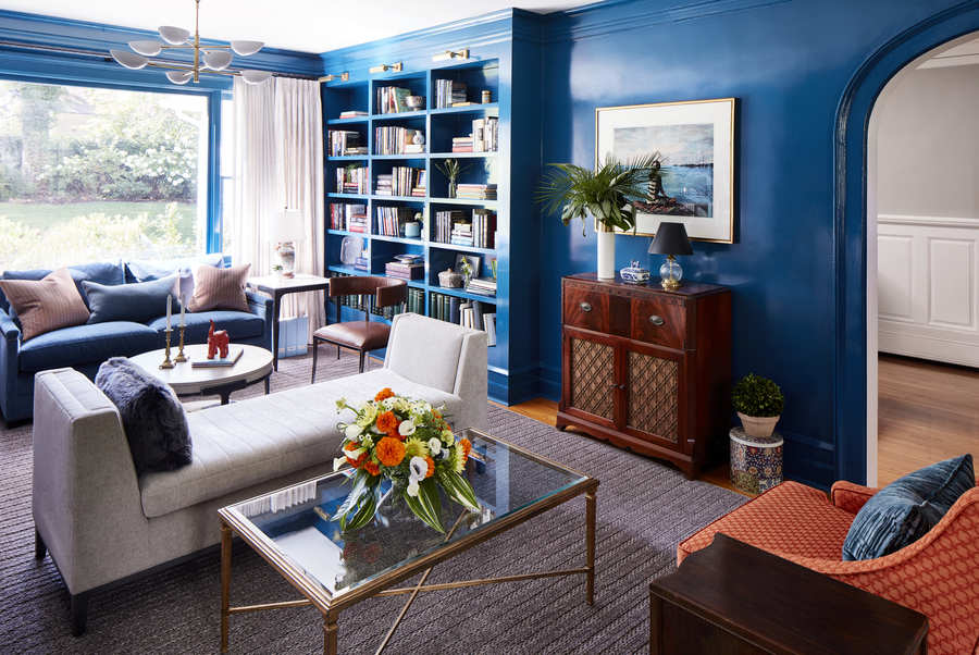 Blue Living Room Makeover