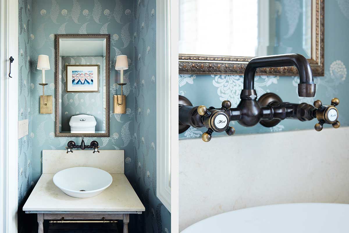 powder-room-with-blue-wallpaper